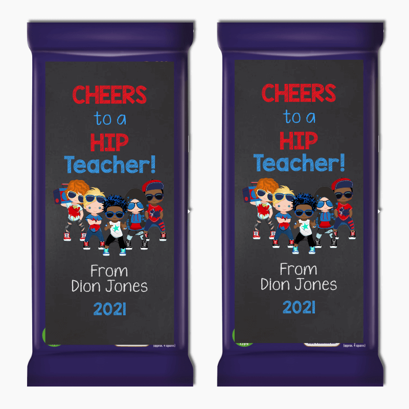 Boys Hip Hop Dance Teacher Gift Cadbury Chocolate Labels