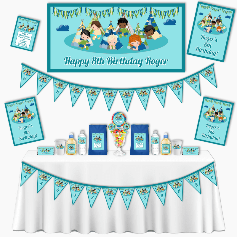 Personalised Boys Slumber Party Grand Birthday Party Pack