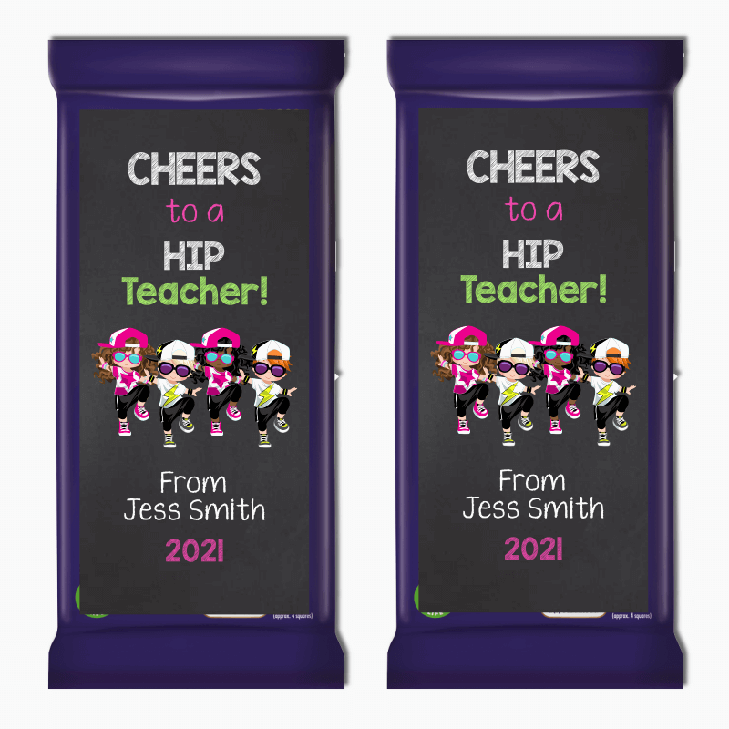 Breakdance Teacher Gift Cadbury Chocolate Labels