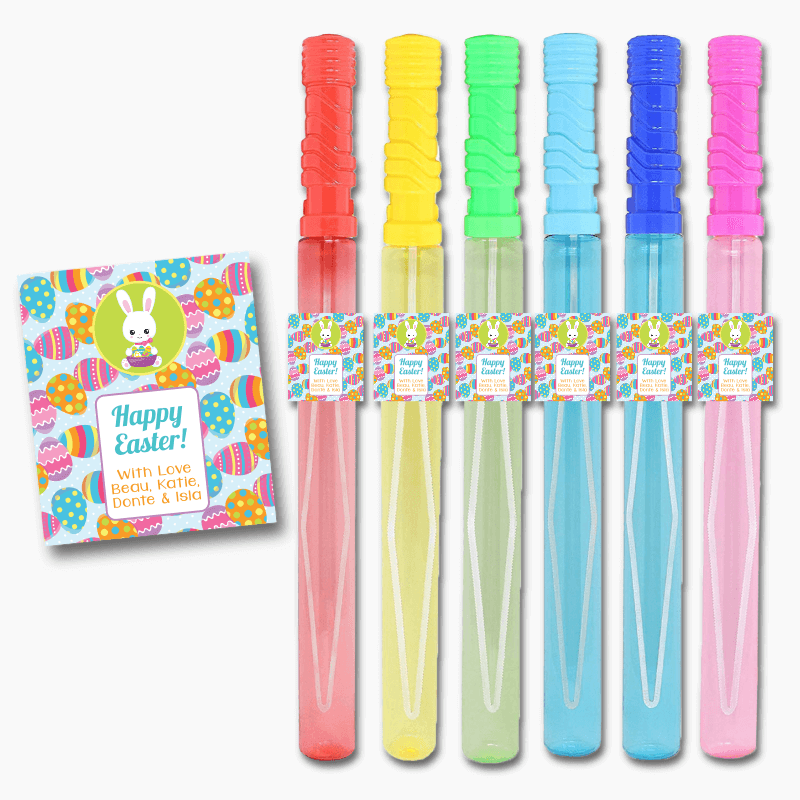 'Bunny & Egg' Easter Gift Rectangle Bubble Wand Stickers