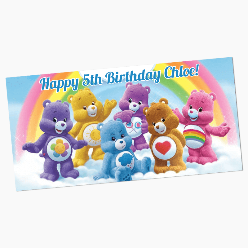 Personalised Care Bears Birthday Party Banners