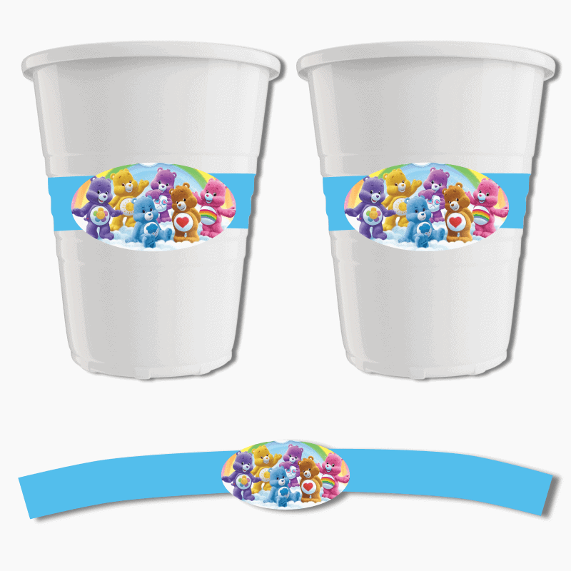 Care Bears Birthday Party Cup Stickers