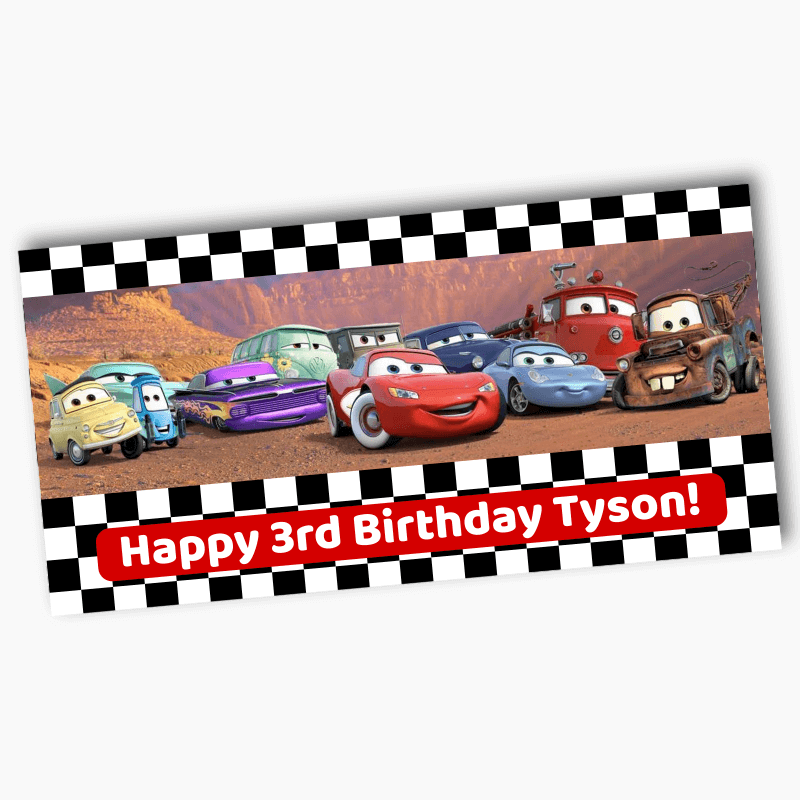 Personalised Cars Lightning McQueen Birthday Party Banners