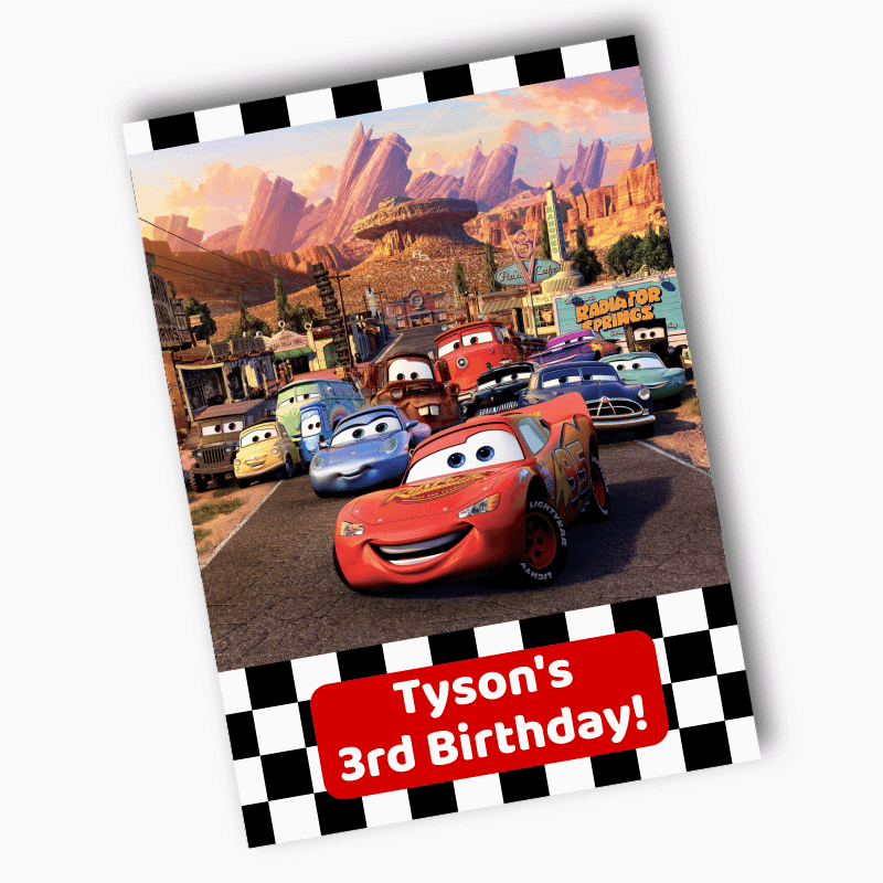 Personalised Cars Lightning McQueen Birthday Party Posters