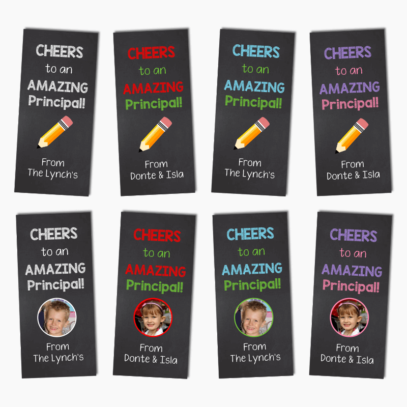 Cheers Principal Thank You Gift Cadbury Chocolate Labels with Photo