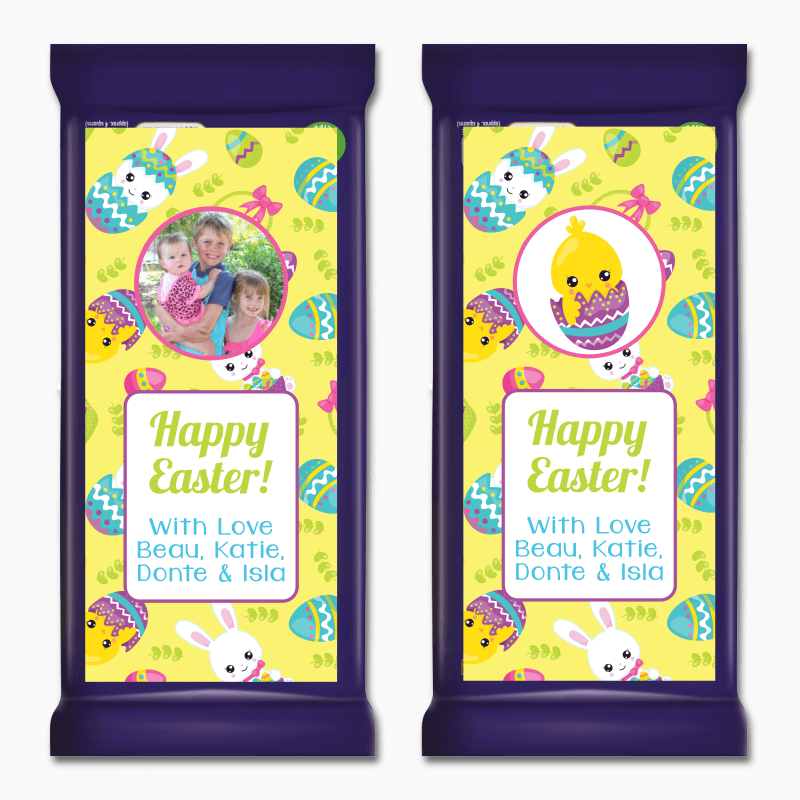 Chick &amp; Bunny Easter Gift Cadbury Chocolate Labels