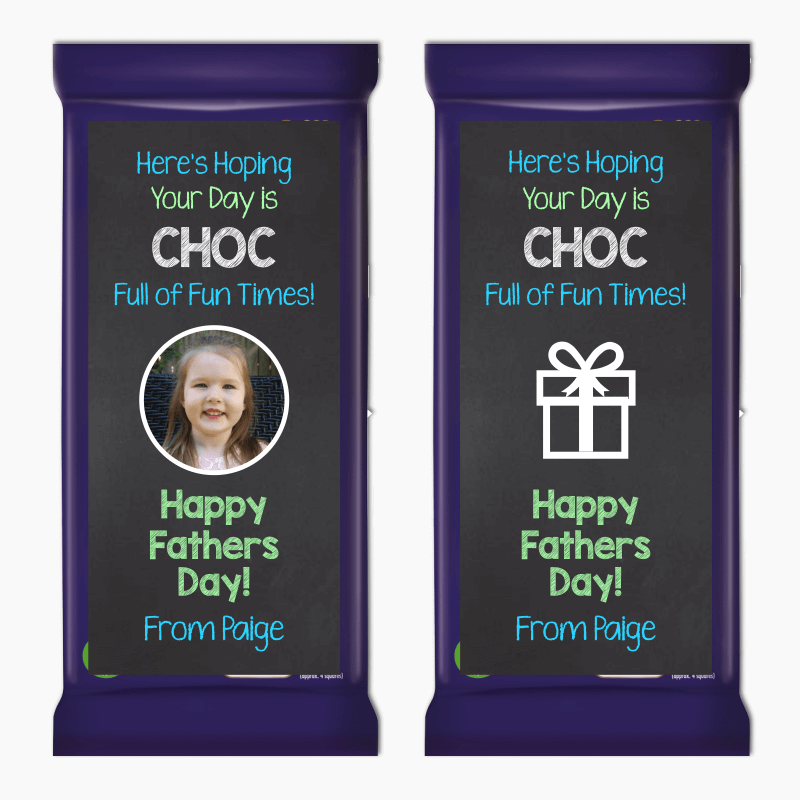 Choc Full of Fun Fathers Day Gift Cadbury Chocolate Labels