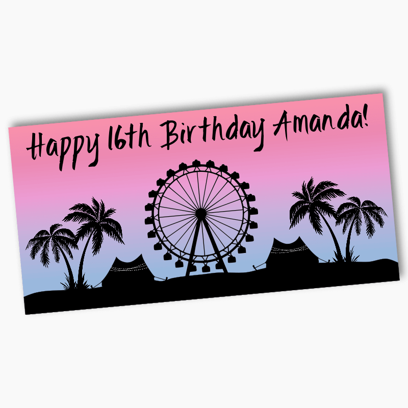 Personalised Coachella Festival Birthday Party Banners