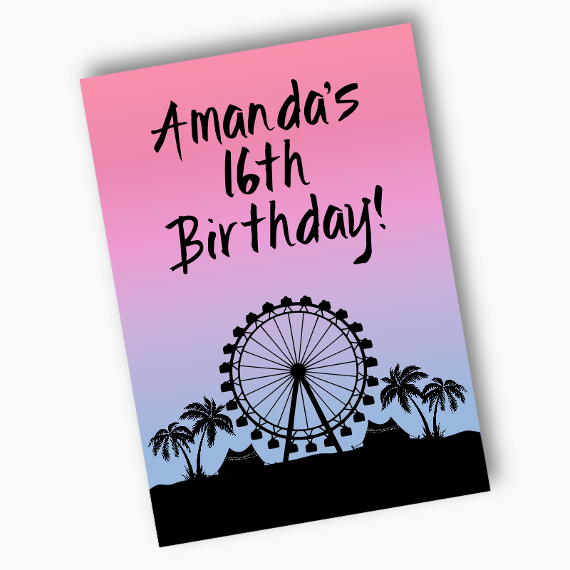 Personalised Coachella Festival Birthday Party Posters