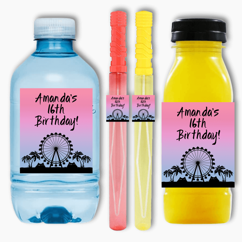 Coachella Festival Party Rectangle Favour Stickers