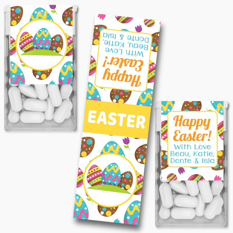 Custom 'Colourful Eggs' Easter Gift Tic Tac Labels