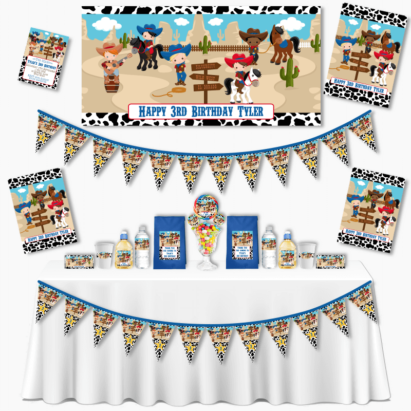 Personalised Cowboy Grand Birthday Party Pack