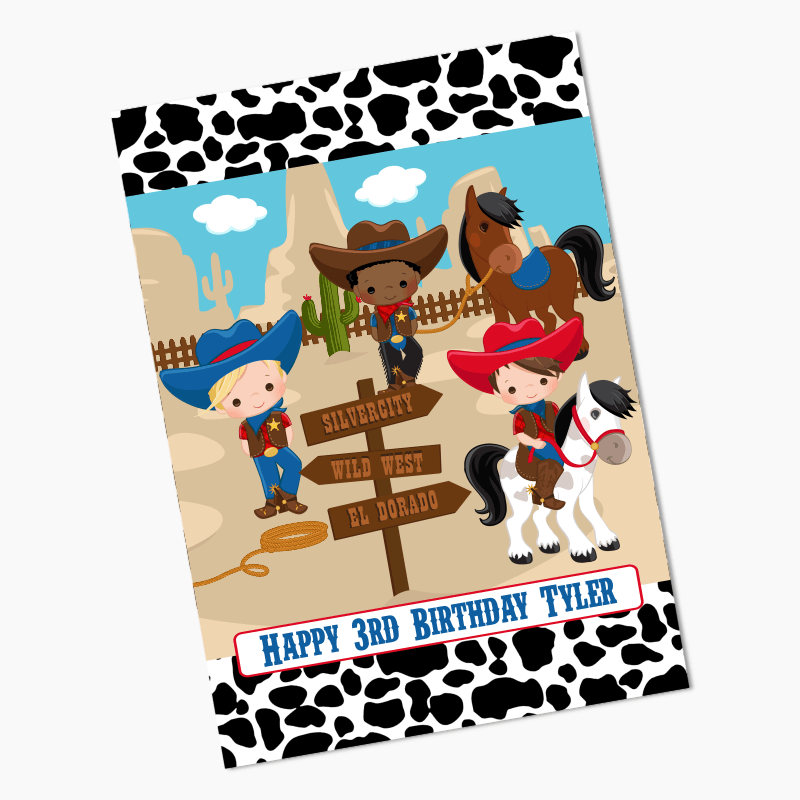 Personalised Cowboy Birthday Party Posters