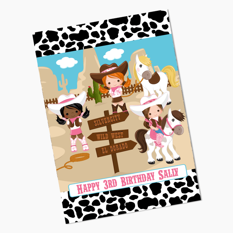 Personalised Cowgirl Birthday Party Posters