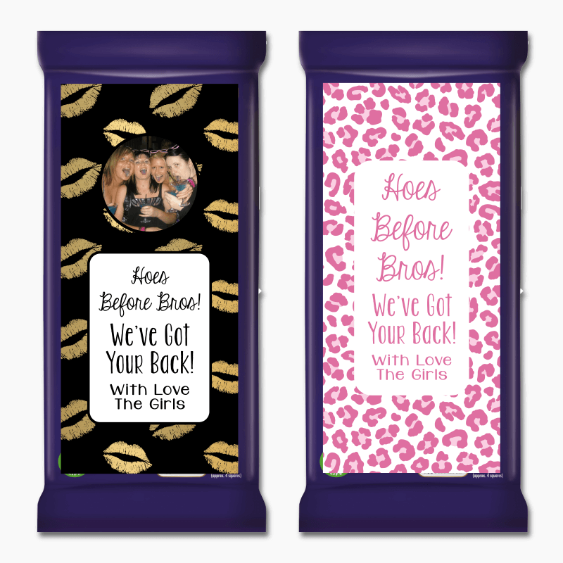 Custom Lips &amp; Animal Prints Friendship Gift Cadbury Chocolate Labels