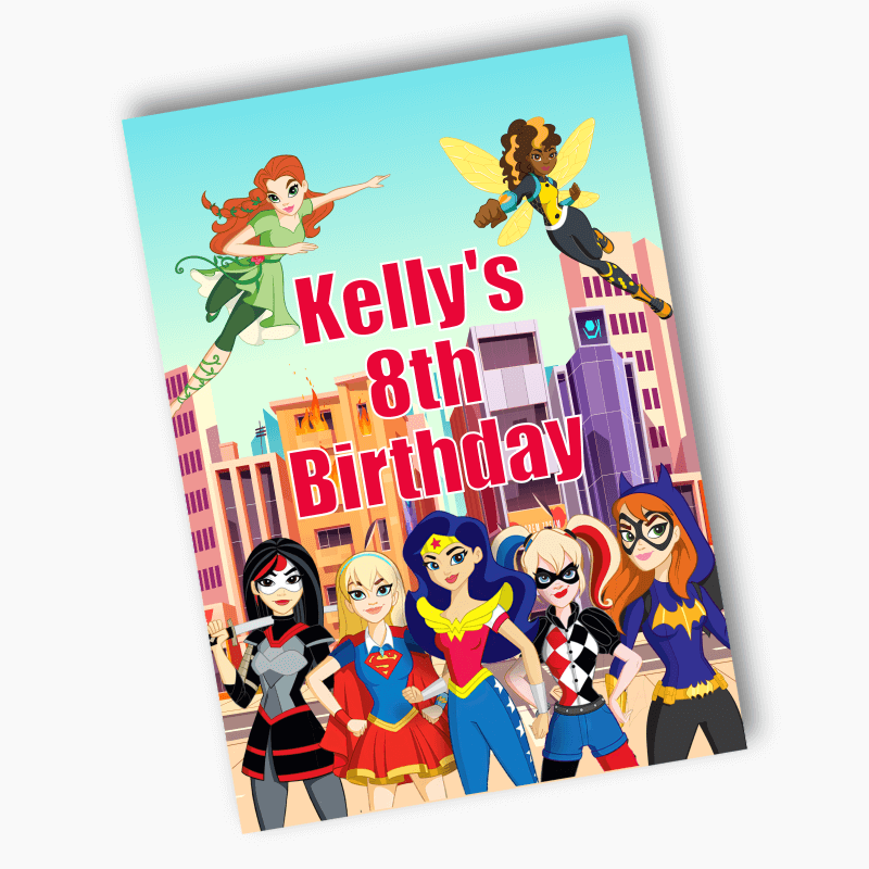 Personalised DC Super Hero Girls Party Posters
