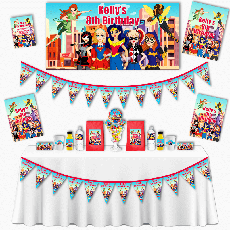 Personalised DC Super Hero Girls Grand Party Pack