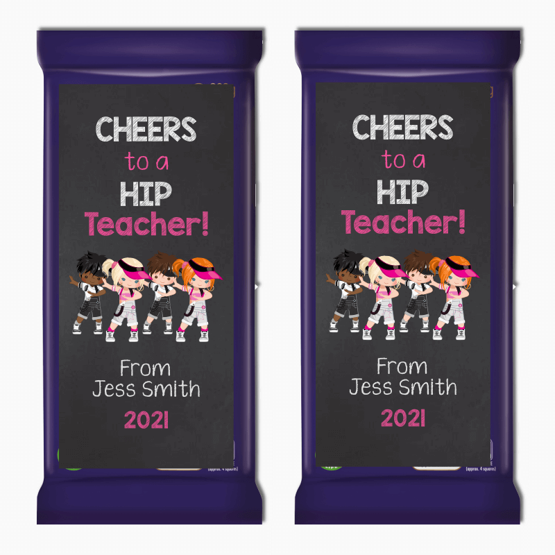Personalised Dabbing Dance Teacher Gift Cadbury Chocolate Labels