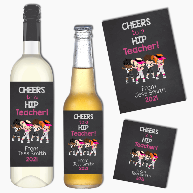 Dabbing Dance Teacher Gift Wine & Beer Labels