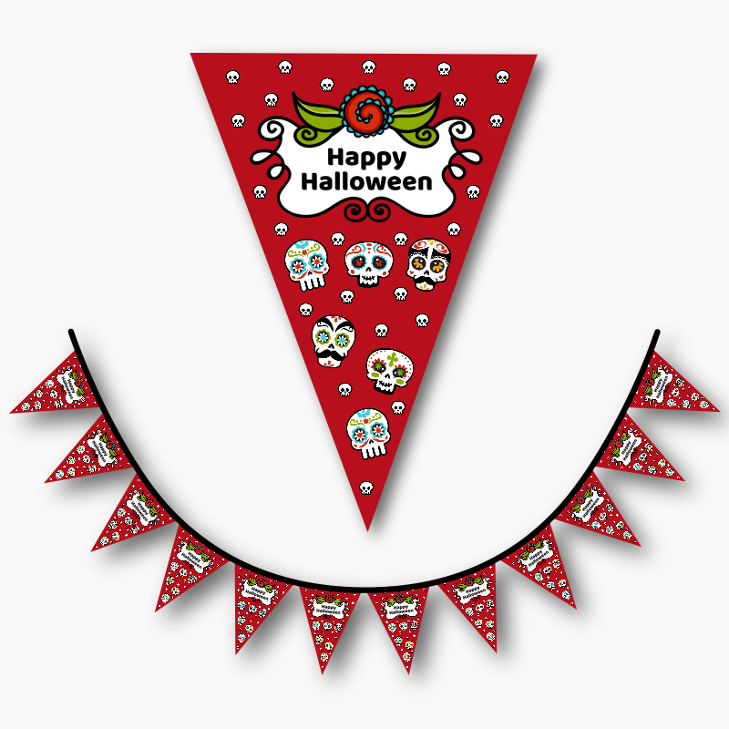 Day of the Dead Halloween Party Flag Bunting