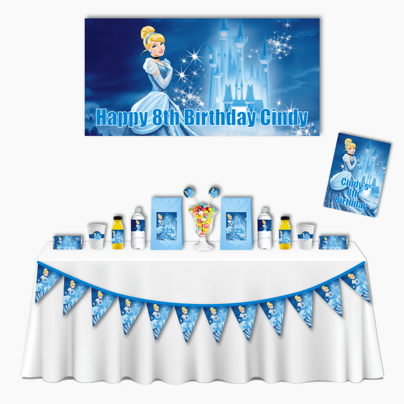 Personalised Cinderella Deluxe Birthday Party Pack