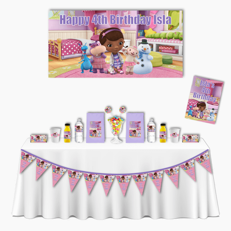 Personalised Doc McStuffins Deluxe Birthday Party Pack