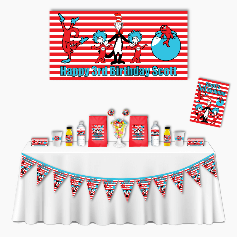 Personalised Dr Seuss Deluxe Birthday Party Pack