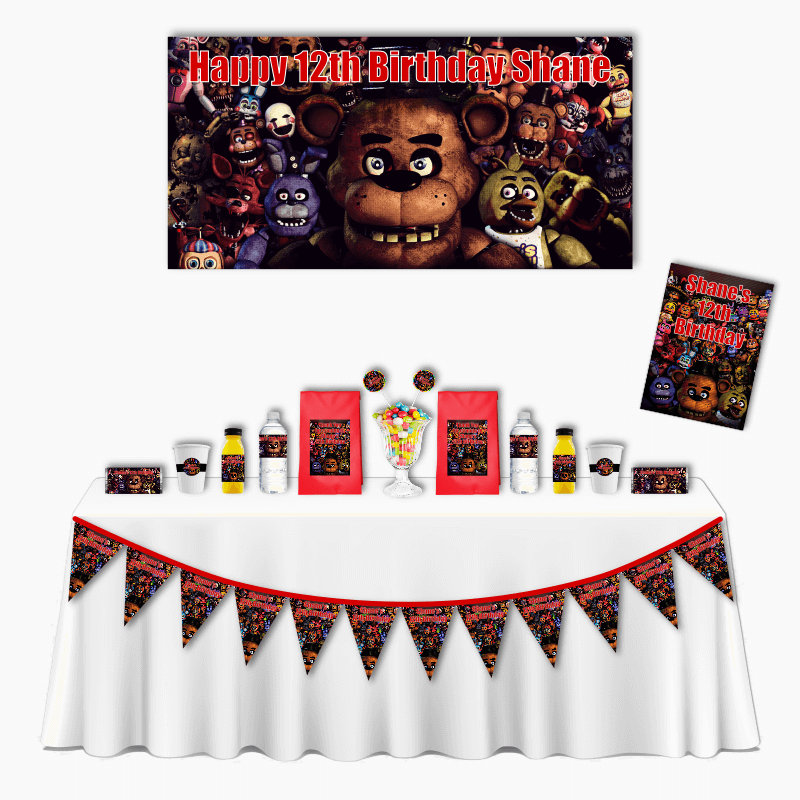 Personalised Five Nights at Freddy&#39;s Deluxe Party Pack