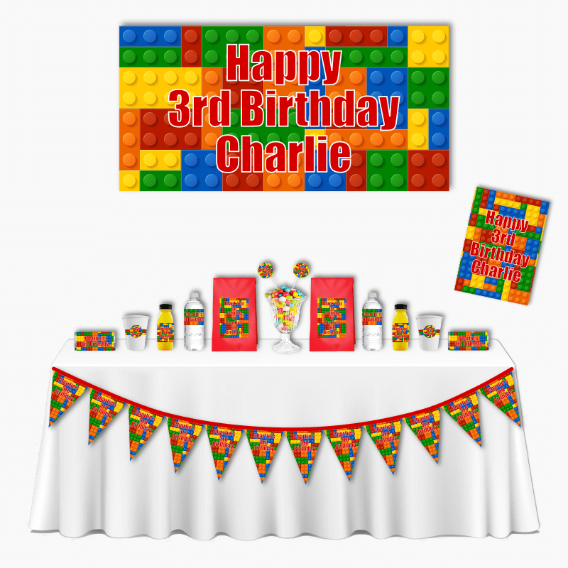 Personalised Lego Bricks Deluxe Party Pack