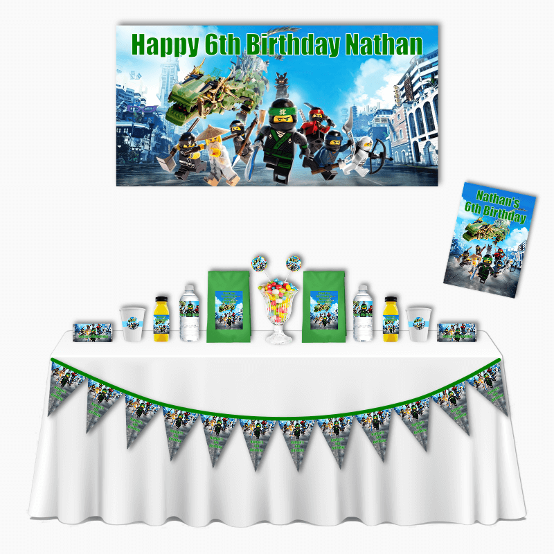 Personalised Lego Ninjago Deluxe Party Pack