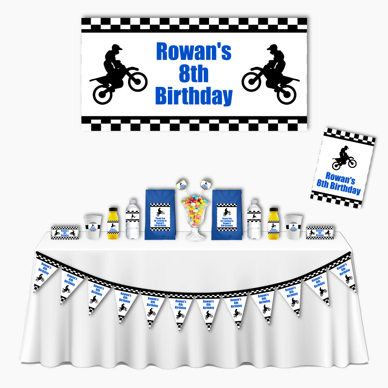 Personalised Motorbike Deluxe Party Pack
