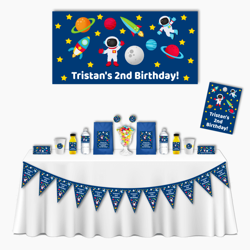 Personalised Outer Space Deluxe Birthday Party Pack