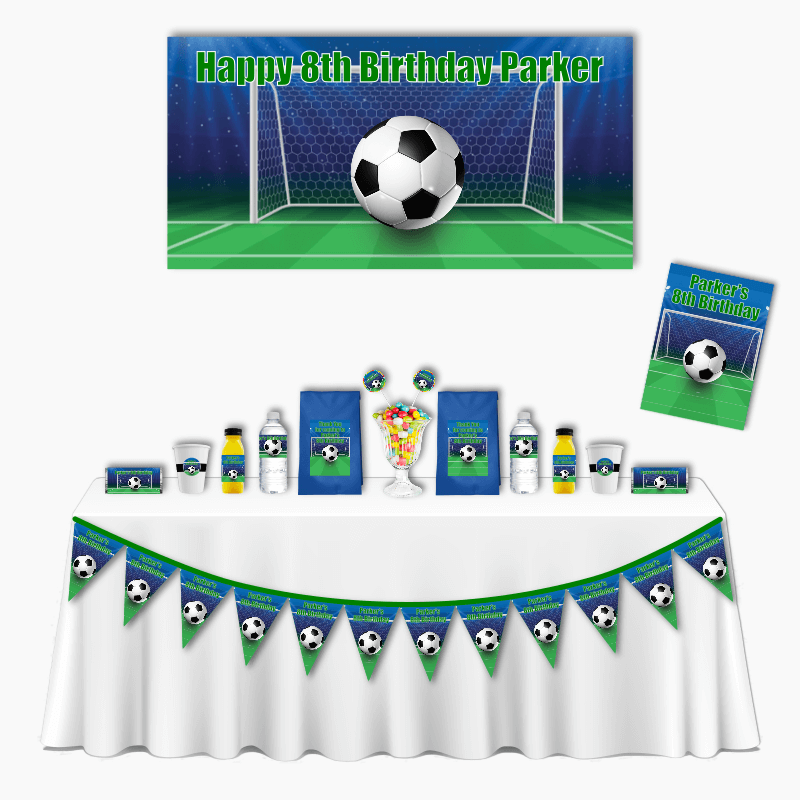 Personalised Soccer Deluxe Birthday Party Pack