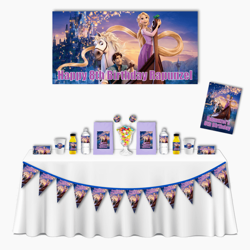 Personalised Tangled Deluxe Birthday Party Pack