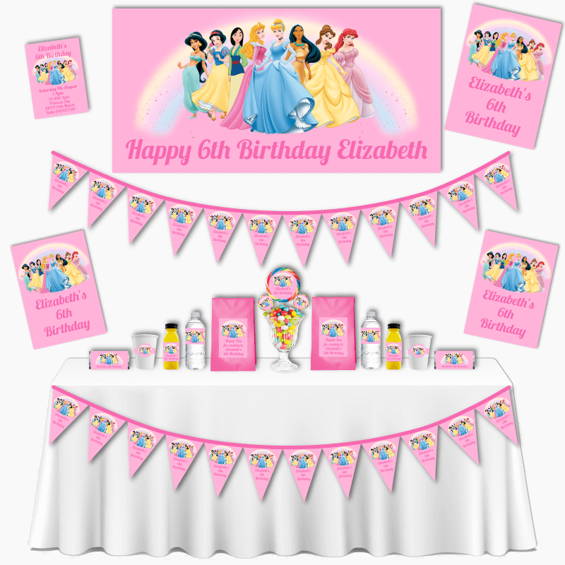 Personalised Disney Princess Grand Birthday Party Pack