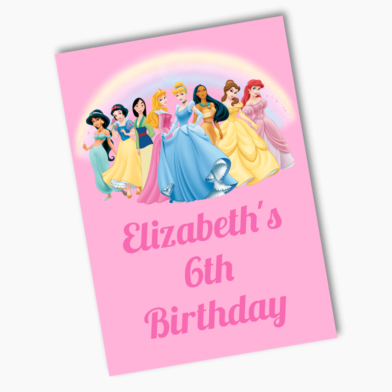 Personalised Disney Princess Birthday Party Posters