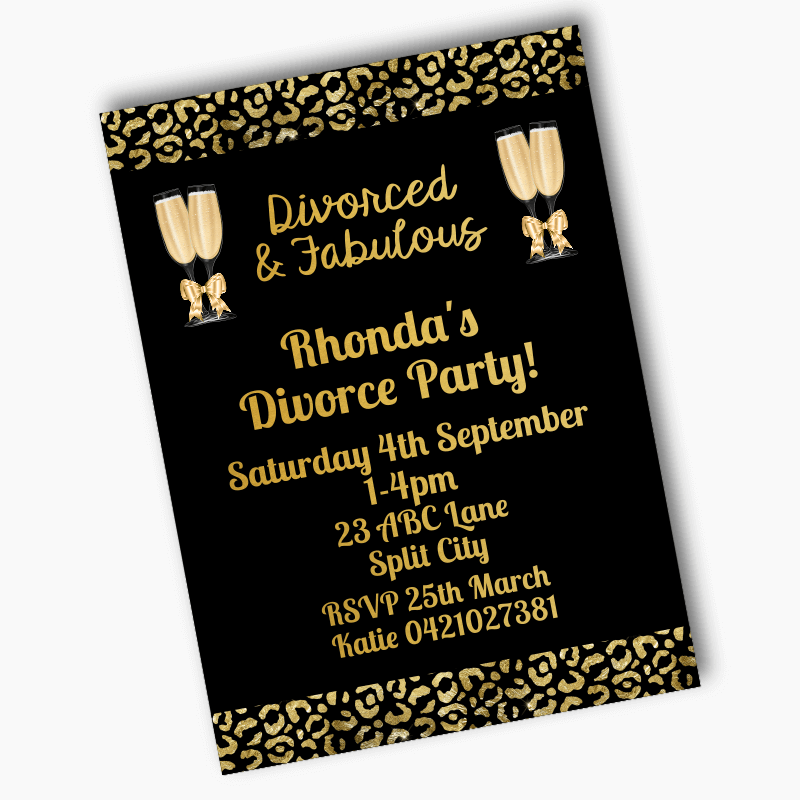Personalised Divorced and Fabulous Party Invites