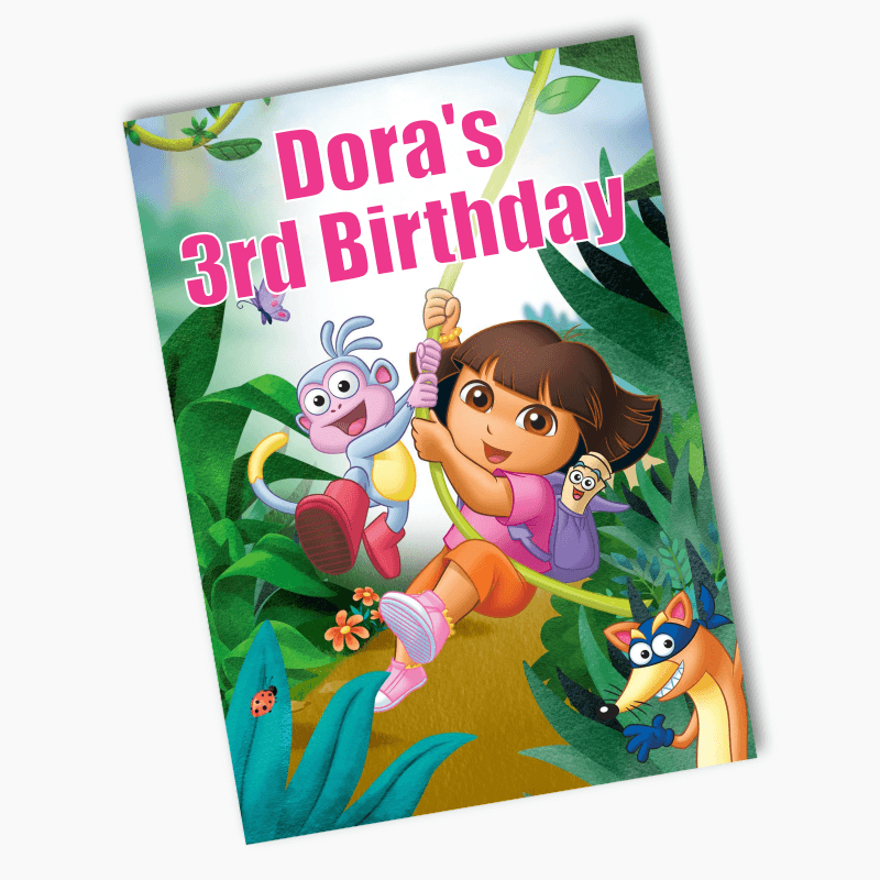 Personalised Dora the Explorer Birthday Party Posters