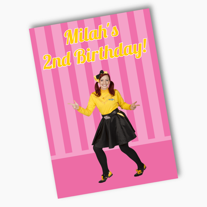 Emma Wiggle Birthday Party Poster - Pink Stripe