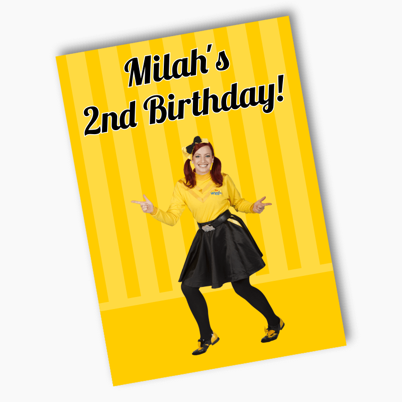 Emma Wiggle Birthday Party Poster - Yellow Stripe