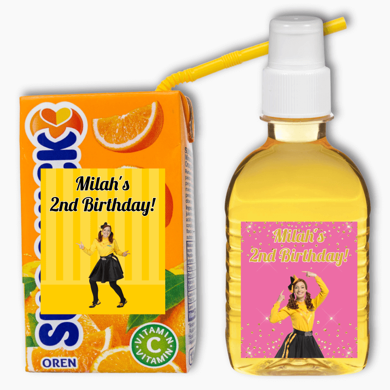 Emma Wiggle Birthday Party Rectangle Drink Labels