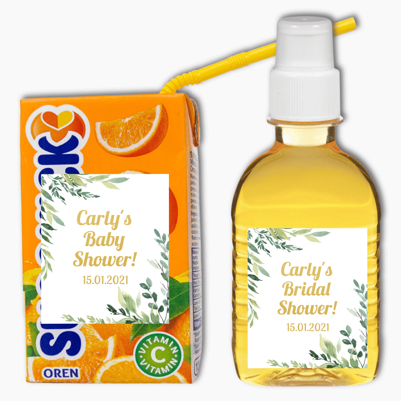 Personalised Eucalyptus Leaves Party Rectangle Stickers