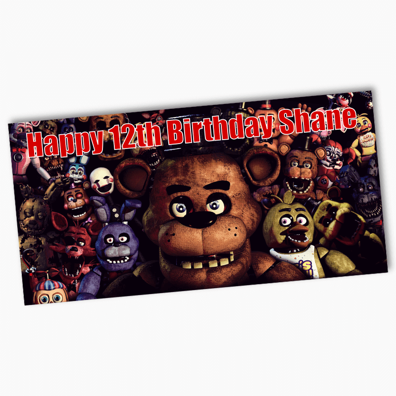 Personalised FNAF Five Nights at Freddy's Party Banners
