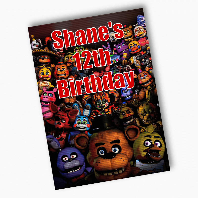 Personalised FNAF Five Nights at Freddy&#39;s Party Posters