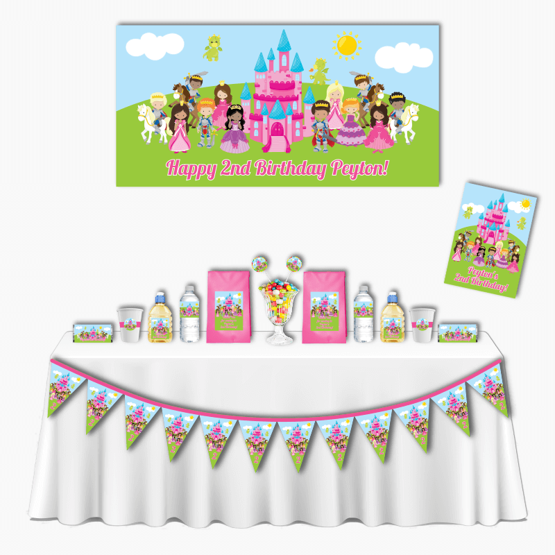 Personalised Fairytale Princess Deluxe Birthday Party Decorations Pack