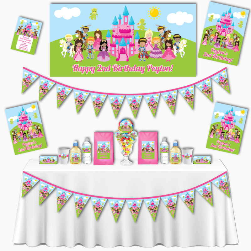 Personalised Fairytale Princess Grand Birthday Party Decorations Pack