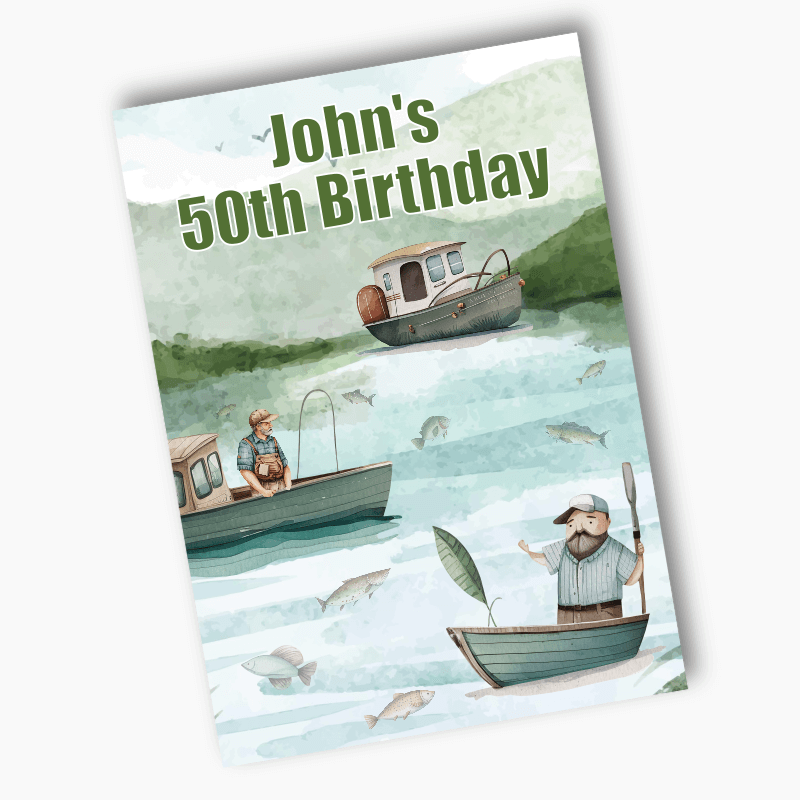 Personalised Fishing Birthday Party Posters