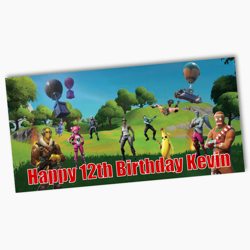Personalised Fortnite Birthday Party Banners