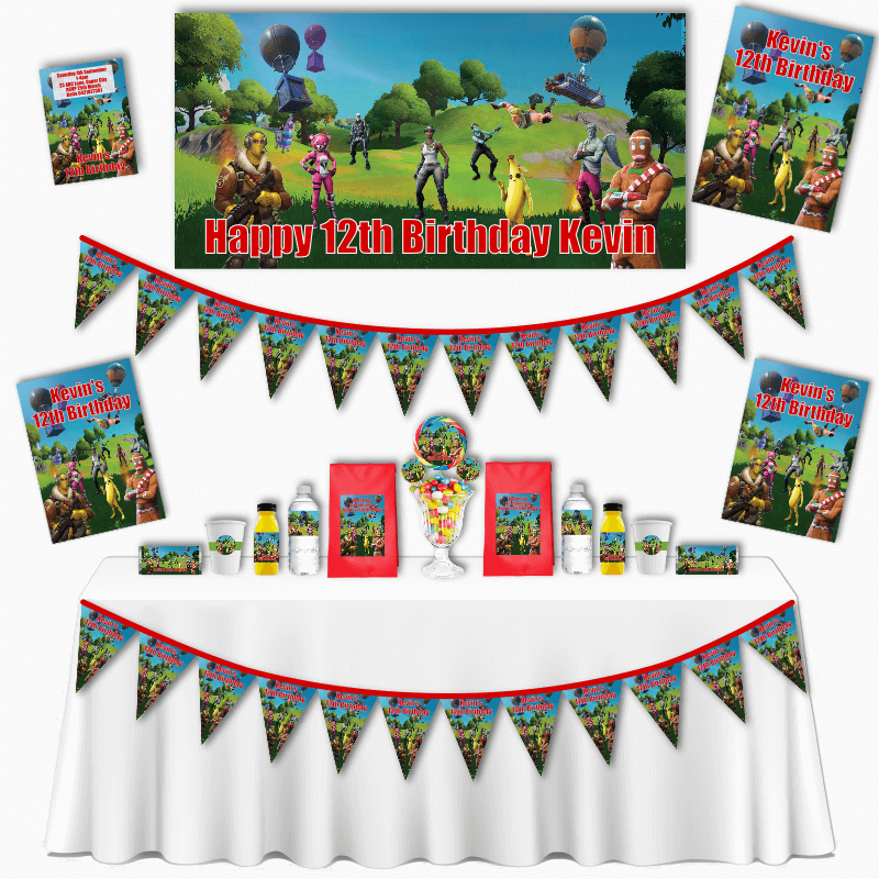 Personalised Fortnite Grand Birthday Party Pack