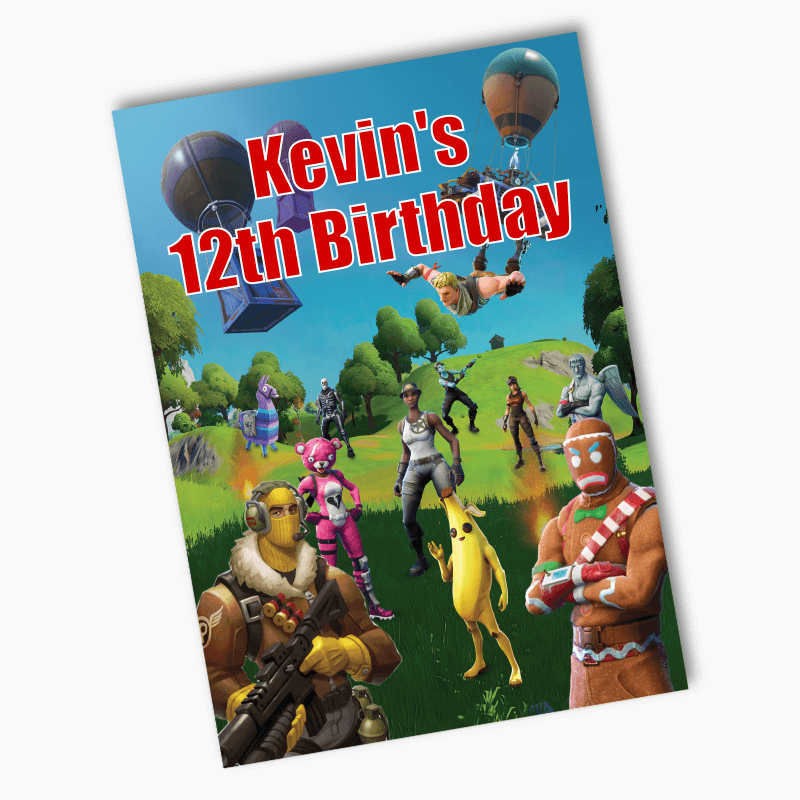 Personalised Fortnite Birthday Party Posters